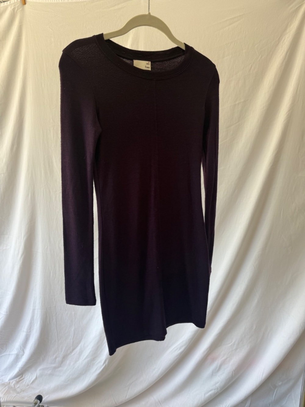 Aritzia Wilfred Free Garima Long Sleeve Knit Dress XS Purple NWOT